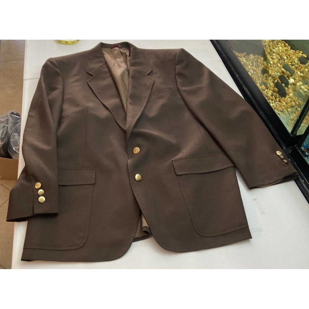 hart schaffner marx blazer Sports Coat 44L Jack Nicklaus Brown Mens